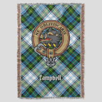 Campbell Crest over Dress Tartan Throw Blanket