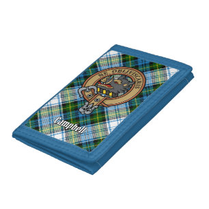 Campbell Crest over Dress Tartan Tri-fold Wallet