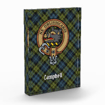 Campbell Crest over Tartan Acrylic Award