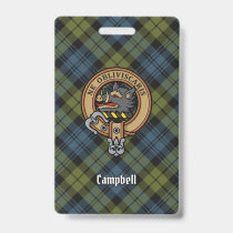 Campbell Crest over Tartan Badge