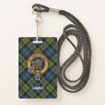 Campbell Crest over Tartan Badge