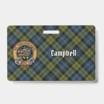 Campbell Crest over Tartan Badge