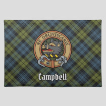 Campbell Crest over Tartan Cloth Placemat