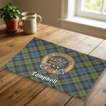 Campbell Crest over Tartan Cloth Placemat