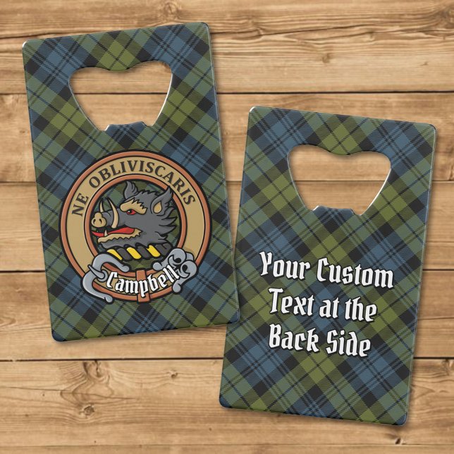 Campbell Crest over Tartan Credit Card Bottle Opener (Creator Uploaded)