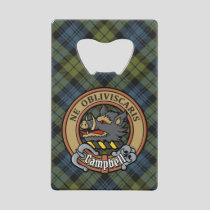 Campbell Crest over Tartan Credit Card Bottle Opener