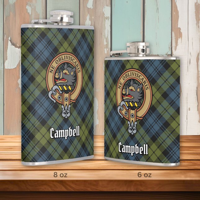 Campbell Crest over Tartan Flask (Creator Uploaded)