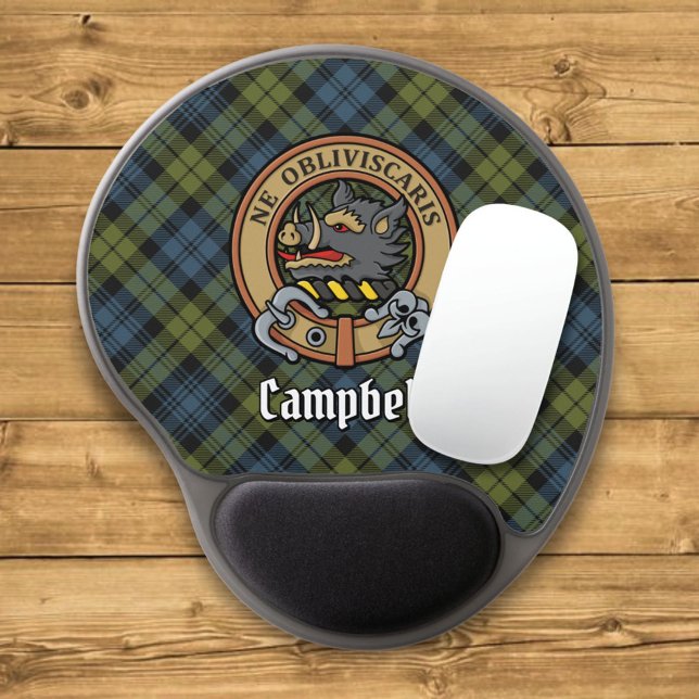 Campbell Crest over Tartan Gel Mouse Pad (Creator Uploaded)