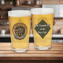 Campbell Crest over Tartan Glass