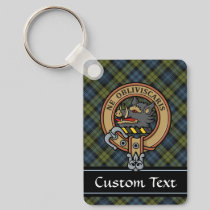 Campbell Crest over Tartan Keychain