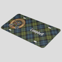 Campbell Crest over Tartan License Plate