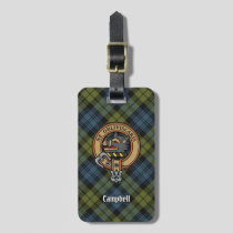 Campbell Crest over Tartan Luggage Tag