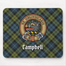 Campbell Crest over Tartan Mouse Pad