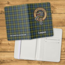 Campbell Crest over Tartan Passport Holder