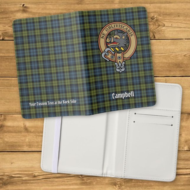 Campbell Crest over Tartan Passport Holder (Creator Uploaded)