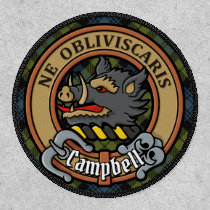 Campbell Crest over Tartan Patch