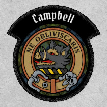 Campbell Crest over Tartan Patch