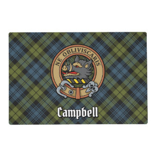Campbell Crest over Tartan Placemat