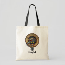 Campbell Crest over Tartan Tote Bag