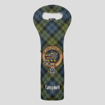 Campbell Crest over Tartan Wine Bag