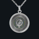 Campbell Crest & Tartan Knot Sterling Silver Necklace<br><div class="desc">Clan Campbell Crest & Tartan Knot</div>