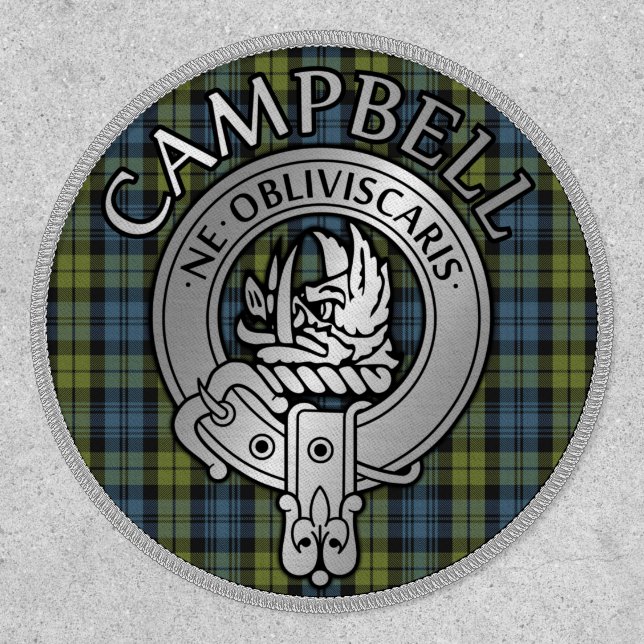 Campbell Crest & Tartan Shield Patch (Front)