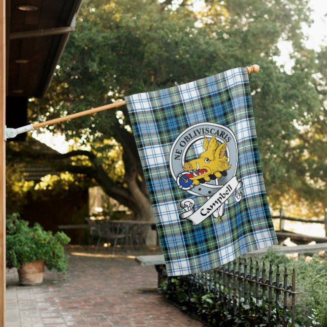 Campbell Dress Ancient Clan Badge Tartan Flag Scot (In SItu)