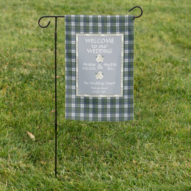 Campbell Dress Ancient Scottish Tartan  Garden Flag (In SItu)
