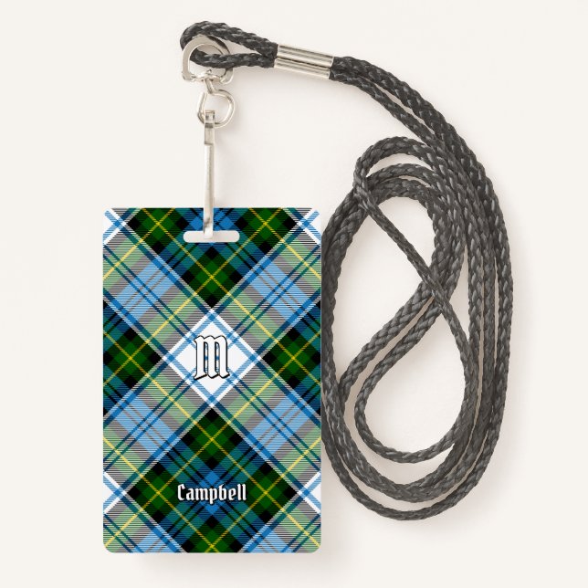Campbell Dress Tartan Badge (Front with Lanyard)