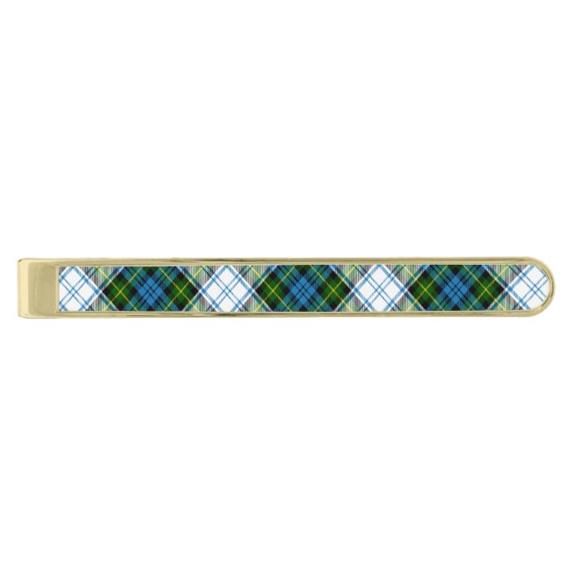 Campbell Dress Tartan Gold Finish Tie Bar (Front)