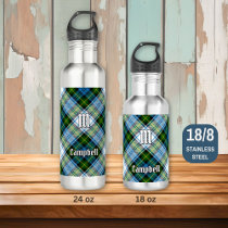 Campbell Dress Tartan Stainless Steel Water Bottle