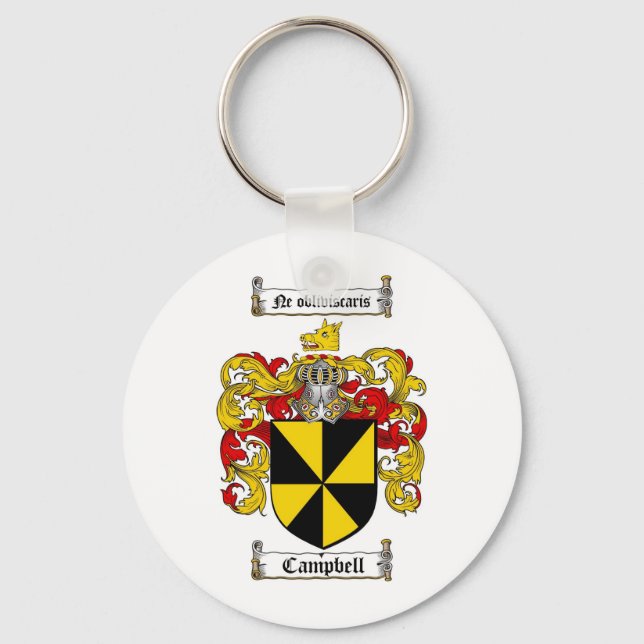 CAMPBELL FAMILY CREST -  CAMPBELL COAT OF ARMS KEYCHAIN (Front)