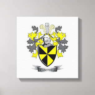 Campbell Family Crest Coat of Arms Canvas Print
