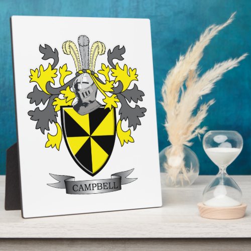 Campbell Family Crest Coat of Arms Plaque