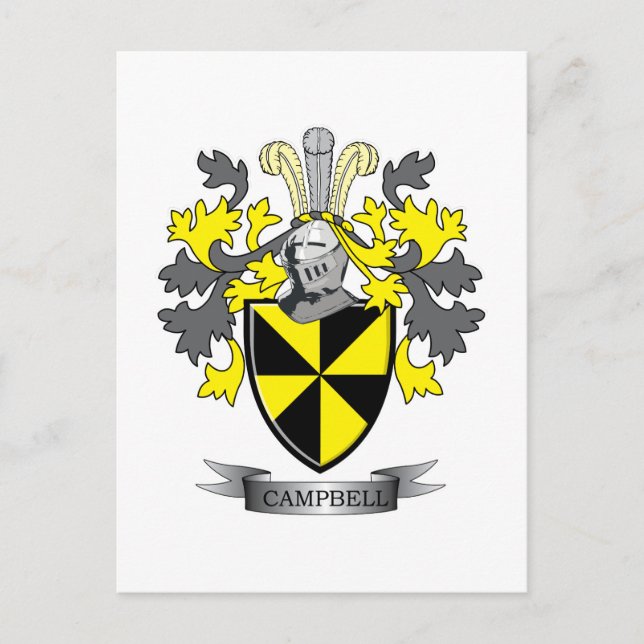 Campbell Family Crest Coat of Arms Postcard (Front)