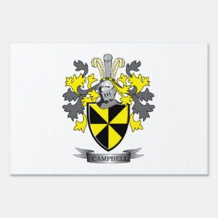 Campbell Family Crest Coat of Arms Yard Sign