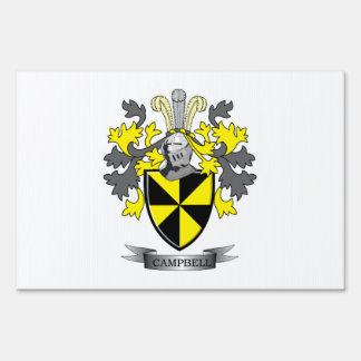 Campbell Family Crest Coat of Arms Yard Sign