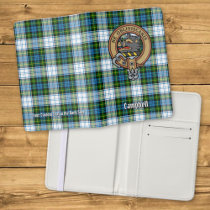 Campbell Family Crest over Dress Tartan Passport Holder