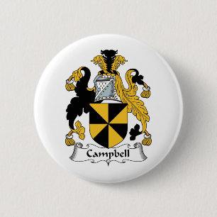 Campbell Family Crest Pinback Button