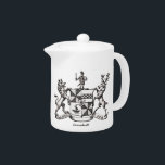 CAMPBELL FAMILY CREST TEAPOT<br><div class="desc">CAMPBELL FAMILY CREST - This vintage image was created from a genuine Antique Print from about 1780. Another fine vintage picture product from Ann T. Quarian Designs.</div>