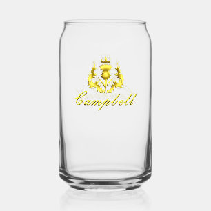 Campbell Gold Crowned Thistle Can Glass