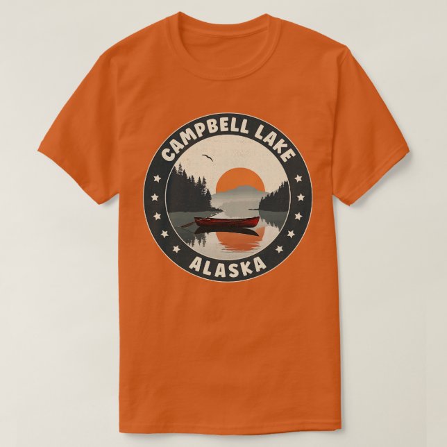 Campbell Lake Alaska Sunset TShirt (Design Front)