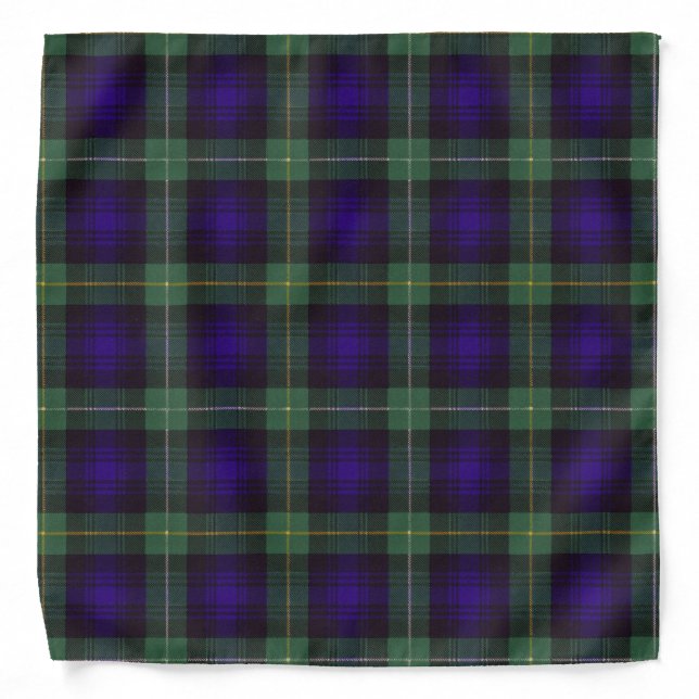 Campbell of Argyll clan Plaid Scottish tartan Bandana (Front)