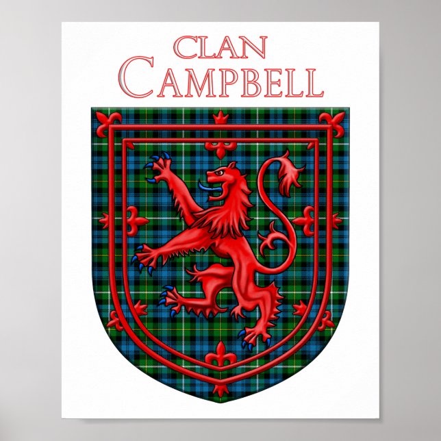 Campbell of Argyll Tartan Scottish Plaid Poster (Front)