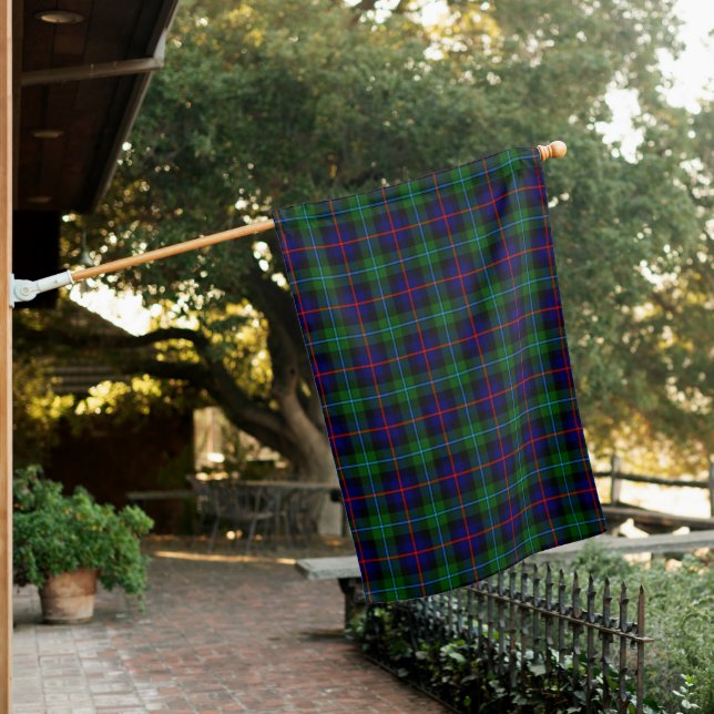 Campbell Of Cawdor Modern Clan Tartan House Flag (In SItu)