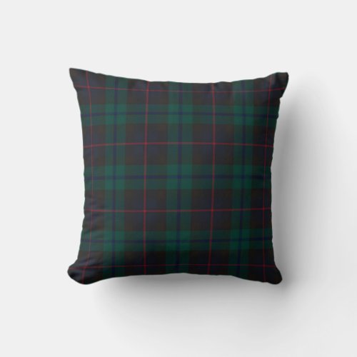 Campbell of Cawdor Modern Tartan Plaid Pattern Throw Pillow