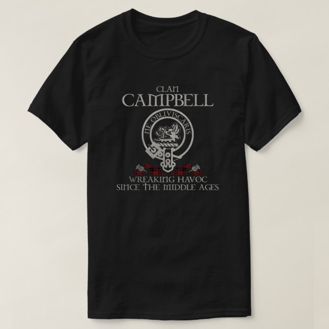 Campbell of Lochlane Clan crest Scottish surname t T-Shirt (Design Front)