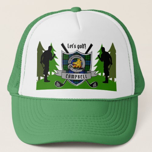 Campbell Personalized Clan Badge Golf Trucker Hat