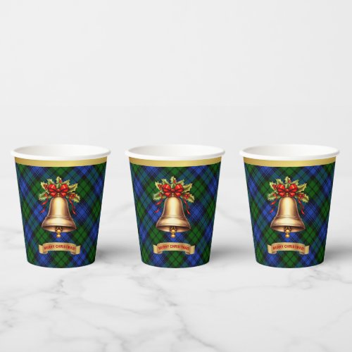 Campbell Personalized Tartan Christmas Paper Cups