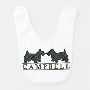 Campbell Scottie Dogs Scottish Tartan Bib